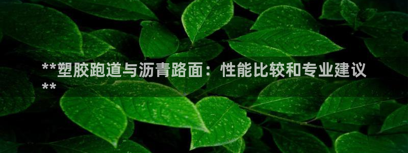 尊龙人生就是博送38：**塑胶跑道与沥青路面：性能比较和专业建议
**
