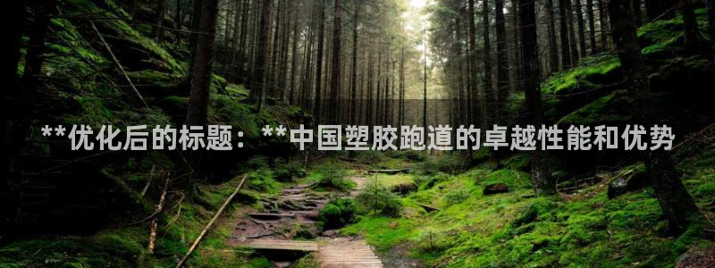 凯时ag旗舰厅登录：**优化后的标题：**中国塑胶跑道的卓越性能和优势