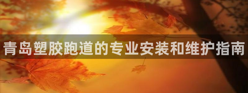 凯时在线平台官网：青岛塑胶跑道的专业安装和维护指南