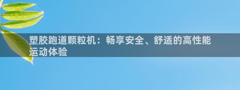 凯时平台app：塑胶跑道颗粒机：畅享安全、舒适的高性能
运动体验
