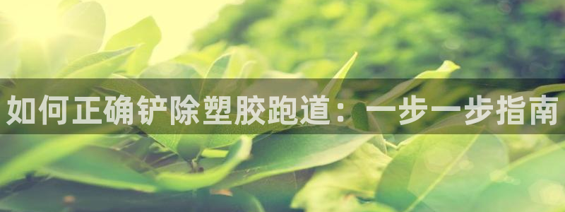 尊龙app注册官网：如何正确铲除塑胶跑道：一步一步指南